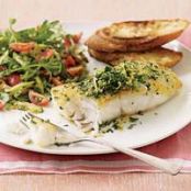 Parsley-and-Lemon Cod with Zucchini Salad