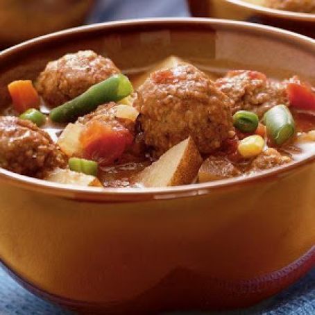Slow-Cooker Meatball Stone Soup