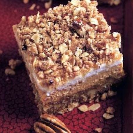 Pumpkin Cheesecake Crumble Squares