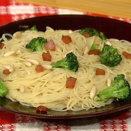 VEG****Michael Symon's Angel Hair Pasta with Pancetta and Broccoli