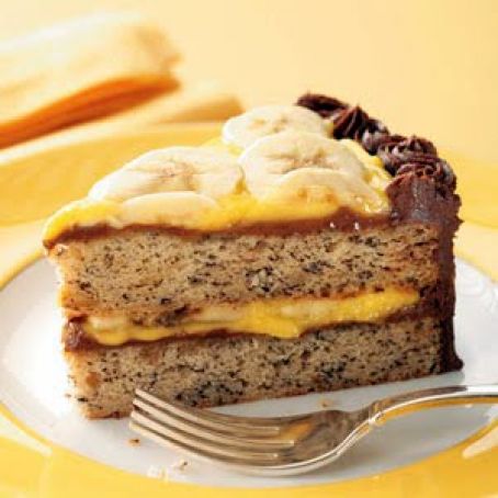 Chocolate Banana Cream Cake