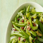 Sugar Snap Peas with Leeks and Pancetta