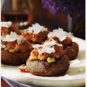 SAUSAGE-STUFFED MUSHROOMS W/RICOTTA SALATA