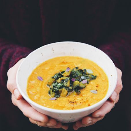 Sweet Potato, Carrot and Red Lentil Soup