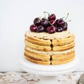Brown Butter Waffle Cake + Sorghum Meringue Buttercream
