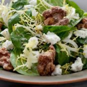 Mixed Greens with Goat Cheese and Toasted Walnuts