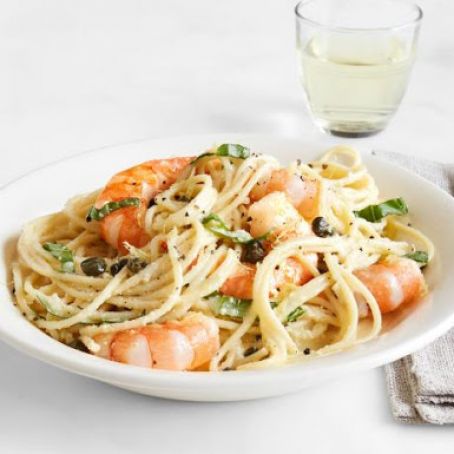 Lemon Spaghetti with Shrimp