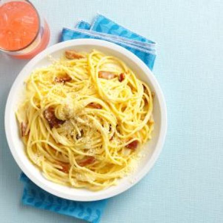 Spaghetti with Eggs & Bacon