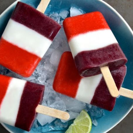 Red, White and Blue Popsicles - The Kitchenthusiast