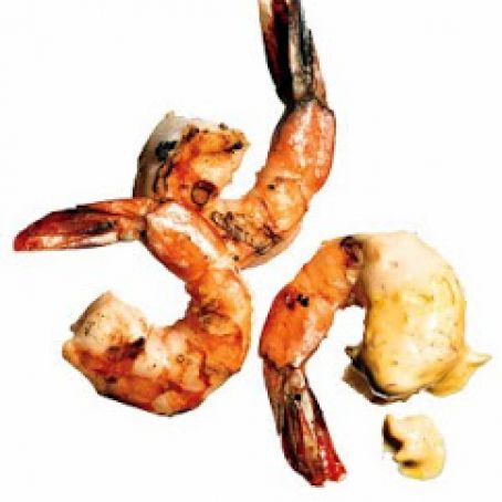 Grilled Coriander Shrimp with Aioli