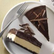 Chocolate and Peanut Butter Mousse Cheesecake