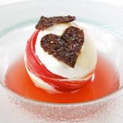 White-Chocolate Spheres Filled with Chocolate Mousse