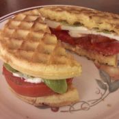 Tomato Mozzarella Waffle Sandwiches
