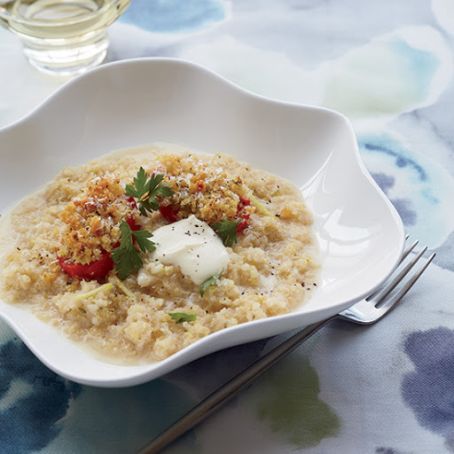 Quinoa Risotto with Lemon and Roasted Tomatoes