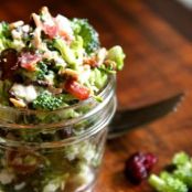 Broccoli Salad with Sunflower Seeds & Cranberries