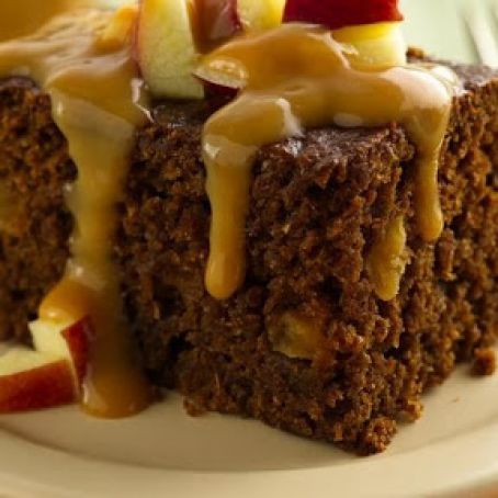 Ginger Cake with Caramel-Apple Topping