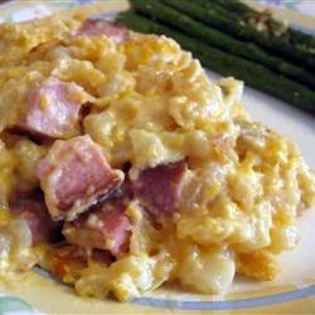 Cheesy Ham and Hash Brown Casserole