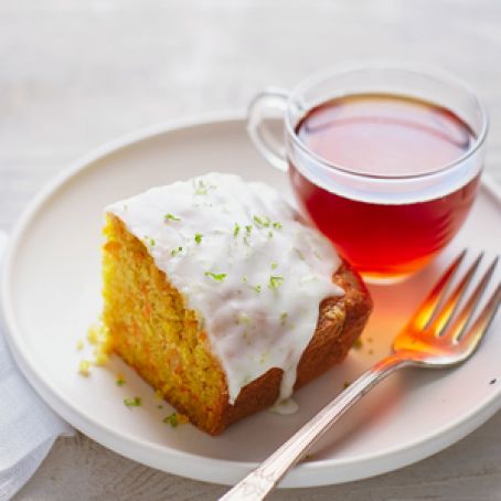 Carrot Ginger Tea Cake with Lime Glaze