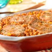 Pork Chop & Spanish Rice Bake