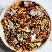 Herby Barley Salad with Butter-Basted Mushrooms