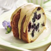 Blueberry Coffee Cake with Maple Glaze