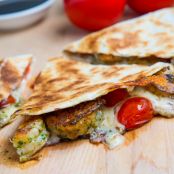 Pesto Grilled Shrimp Caprese Quesadillas