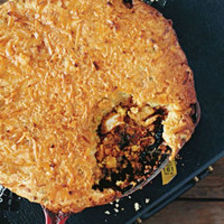 Cornbread-Topped Bourbon BBQ Chicken