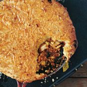 Cornbread-Topped Bourbon BBQ Chicken