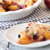 Upside-Down Peach-Blueberry Pie