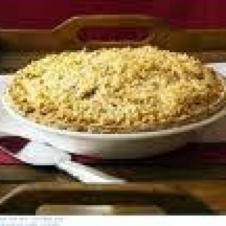 Sour Cream Rhubarb Crumb Pie