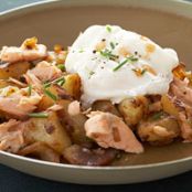 Salmon Hash with Poached Eggs