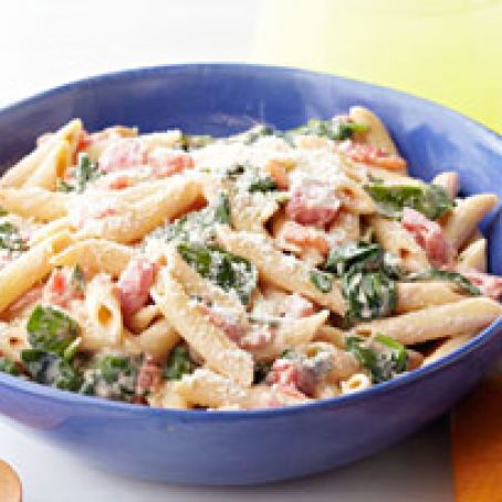 Creamy Spinach & Pasta Skillet