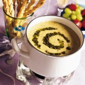 Pesto-Cheese Fondue