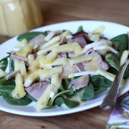 Hawaiian Salad with Pineapple Balsamic Salad Dressing