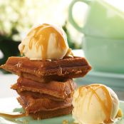Gingerbread Waffles & Eggnog Ice Cream