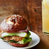 Schnitzel Sandwiches on Pretzel Rolls