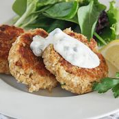 Salmon Patties with Parsley Mayo