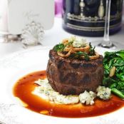 Filet Mignon with Stilton and Port Reduction