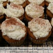 Tiramisu Cupcakes with Mascarpone and Whipped Cream Frosting