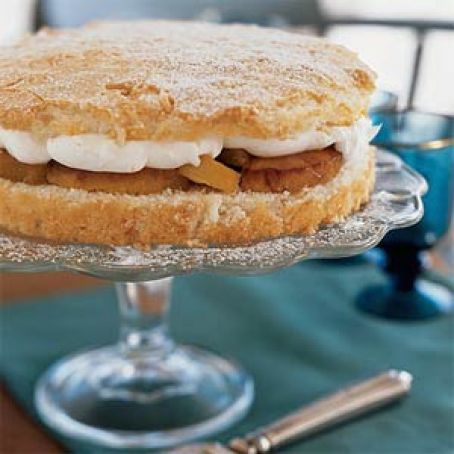 Macaroon Shortcake with Roasted Pineapple