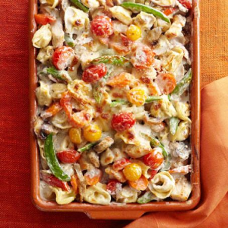 Tortellini and Garden Vegetable Casserole