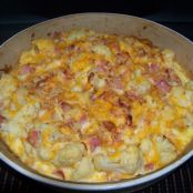 Cheesy Cauliflower Ham Casserole