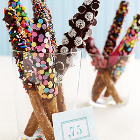 Chocolate-Covered Pretzel Rods