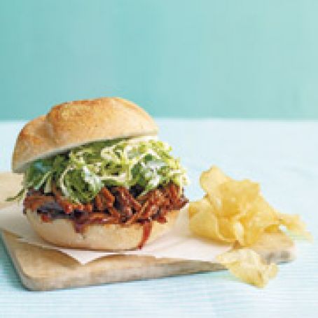 Pulled Pork Sandwiches with Cabbage Slaw