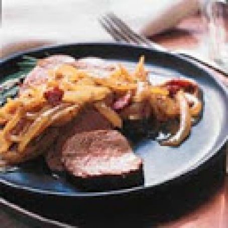 Braised Pork with Bacon and Onions