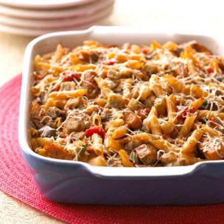 Baked Ratatouille-Sausage Penne