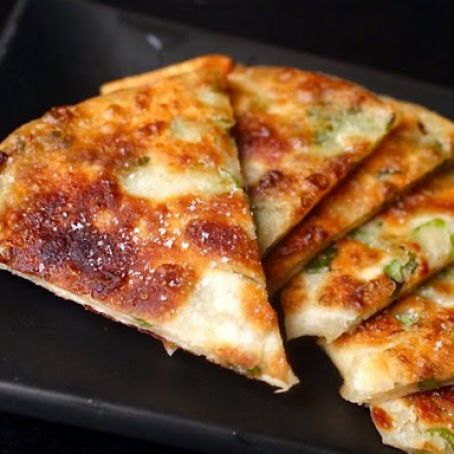Extra Flaky Scallion Pancakes with Sesame Soy Dipping Sauce