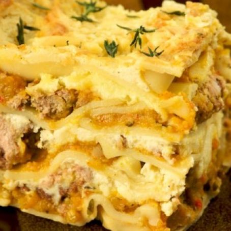 Butternut Squash & Sausage Lasagna