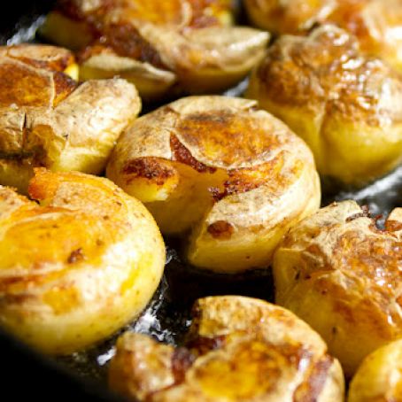 Duck Fat Smashed Potatoes