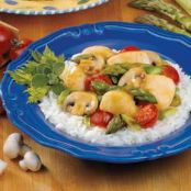 2003 Scallops and Asparagus Stir-Fry